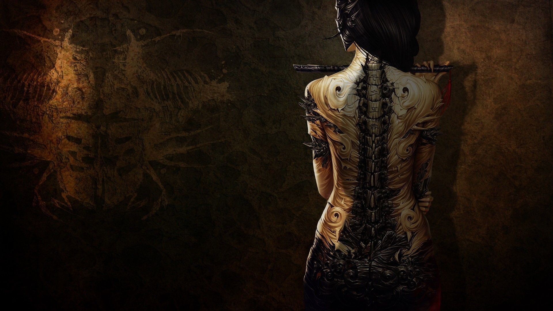 1920x1080 3D Girl With Tattoo Wallpaper | HD 3D and Abstract Wallpaper Free Download  ...