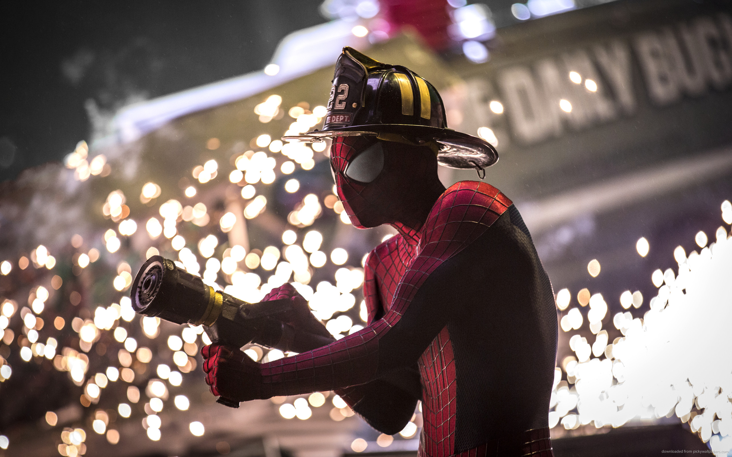 2560x1600 Spider-Man Firefighter for 