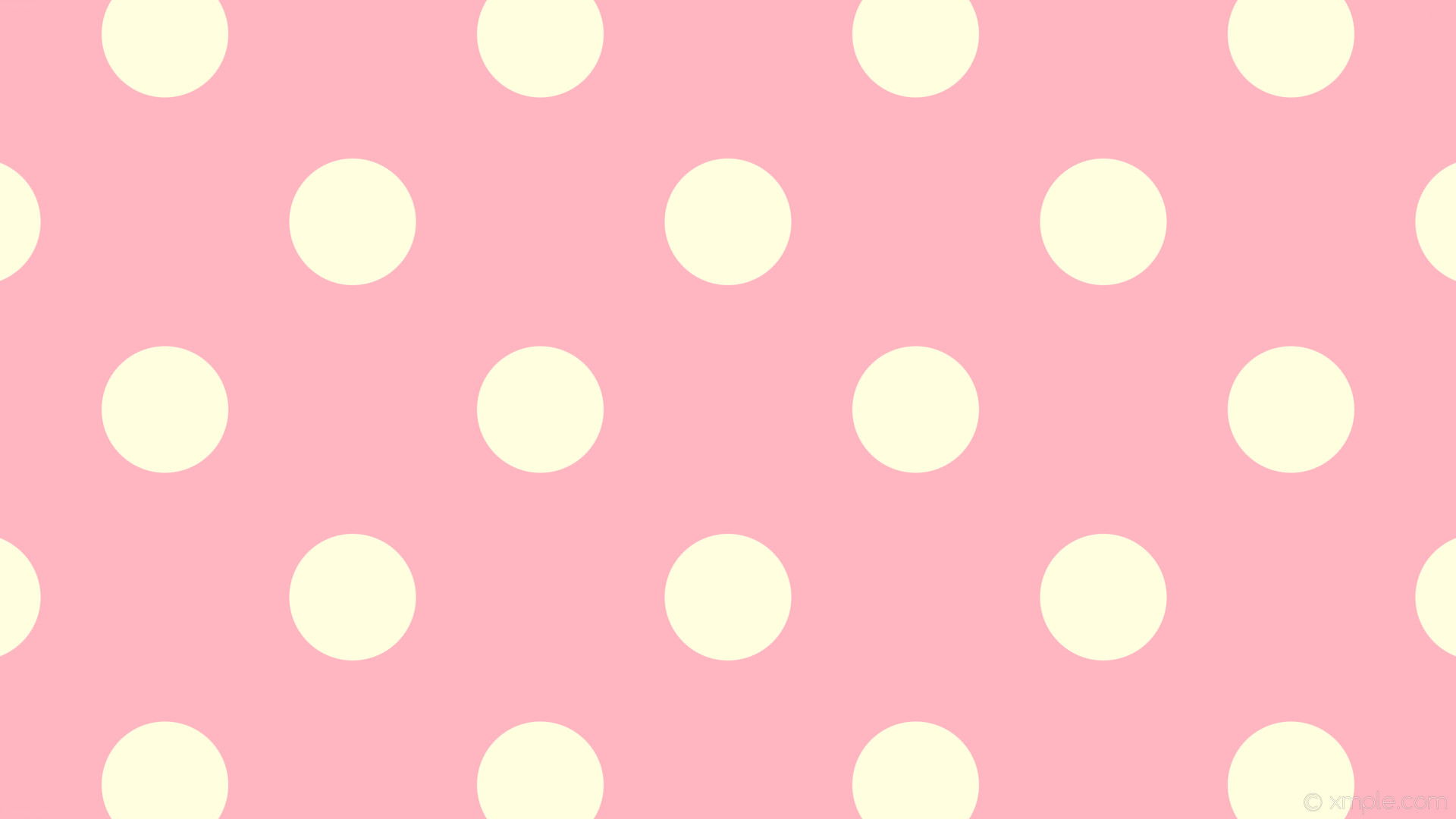 1920x1080 wallpaper dots polka pink spots yellow light pink light yellow #ffb6c1  #ffffe0 45Â°
