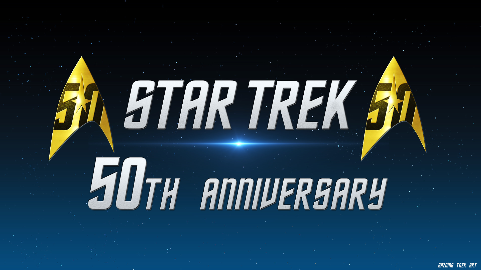 1920x1080 ... Star Trek 50th Anniversary Logo Wallpaper by gazomg