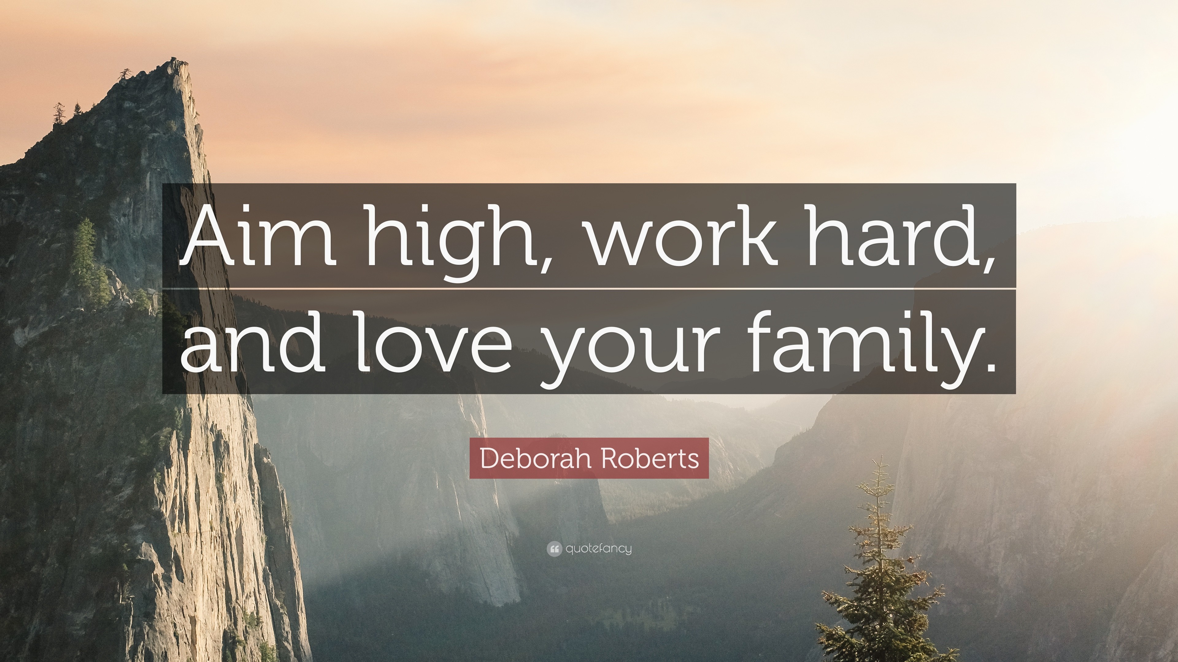 3840x2160 Hard Work Quotes: “Aim high, work hard, and love your family.