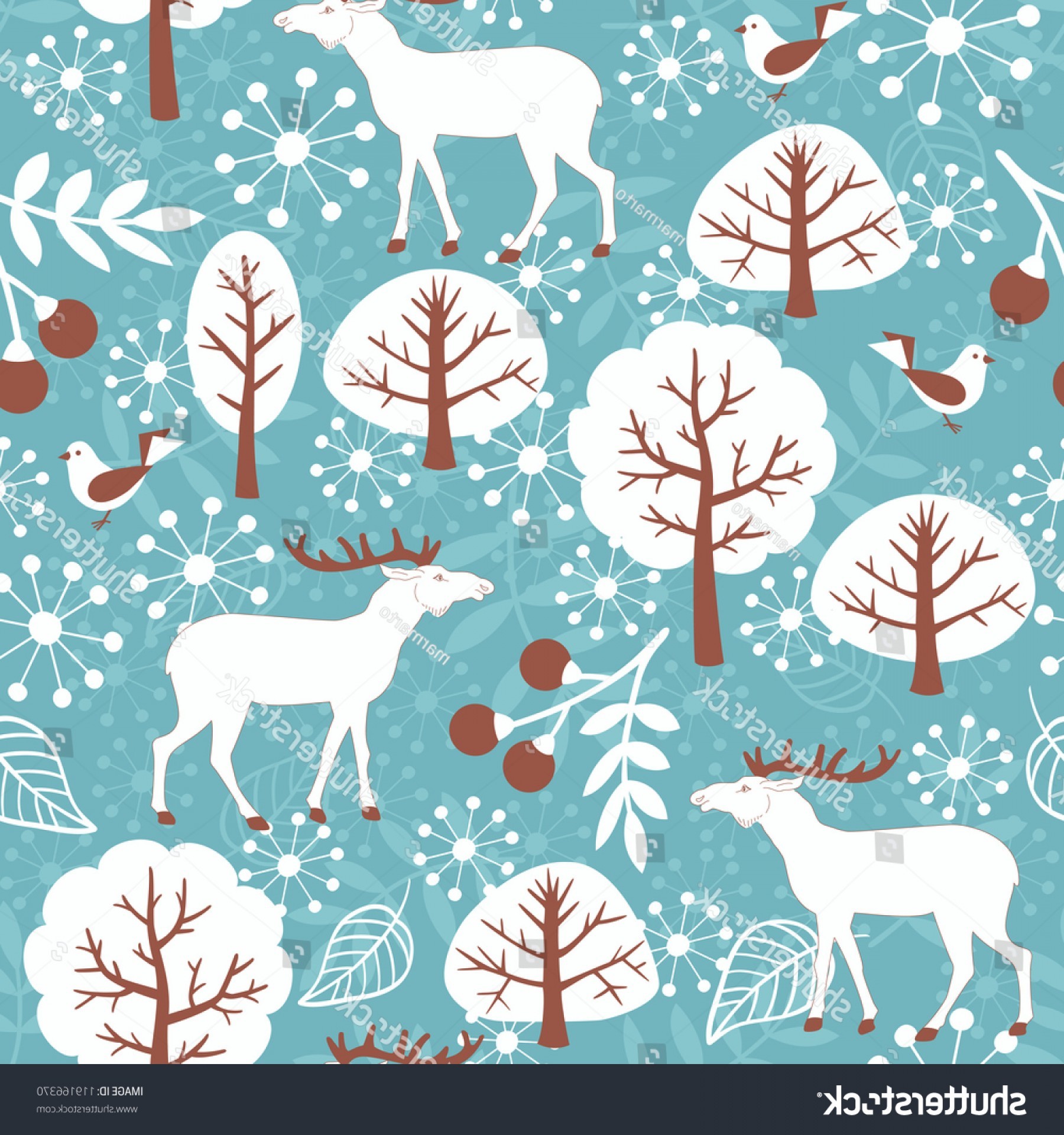 1800x1920 Reindeer Vector Themes: Seamless Background Deer Winter Christmas Theme