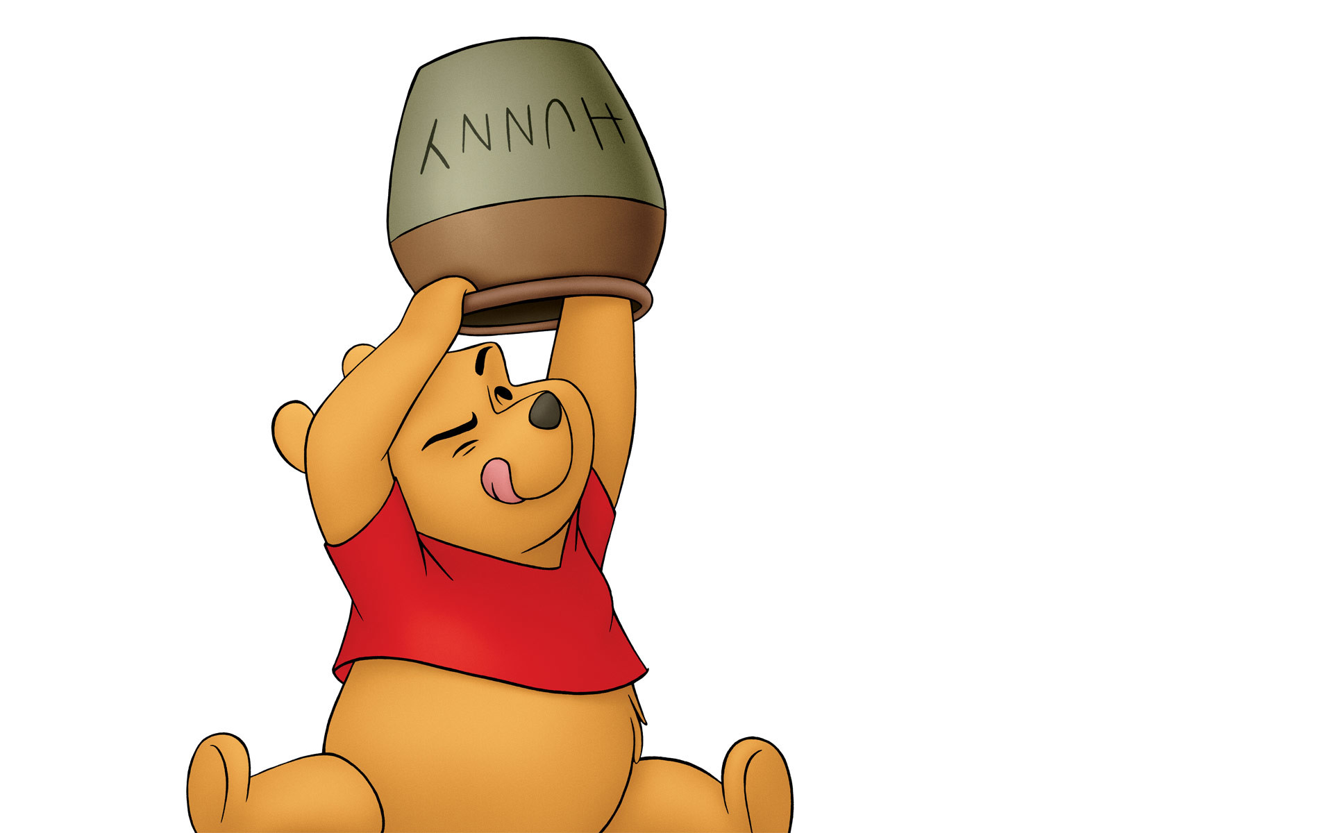 1920x1200 Pooh bear and his hunny/honey pot from Winnie the Pooh wallpaper