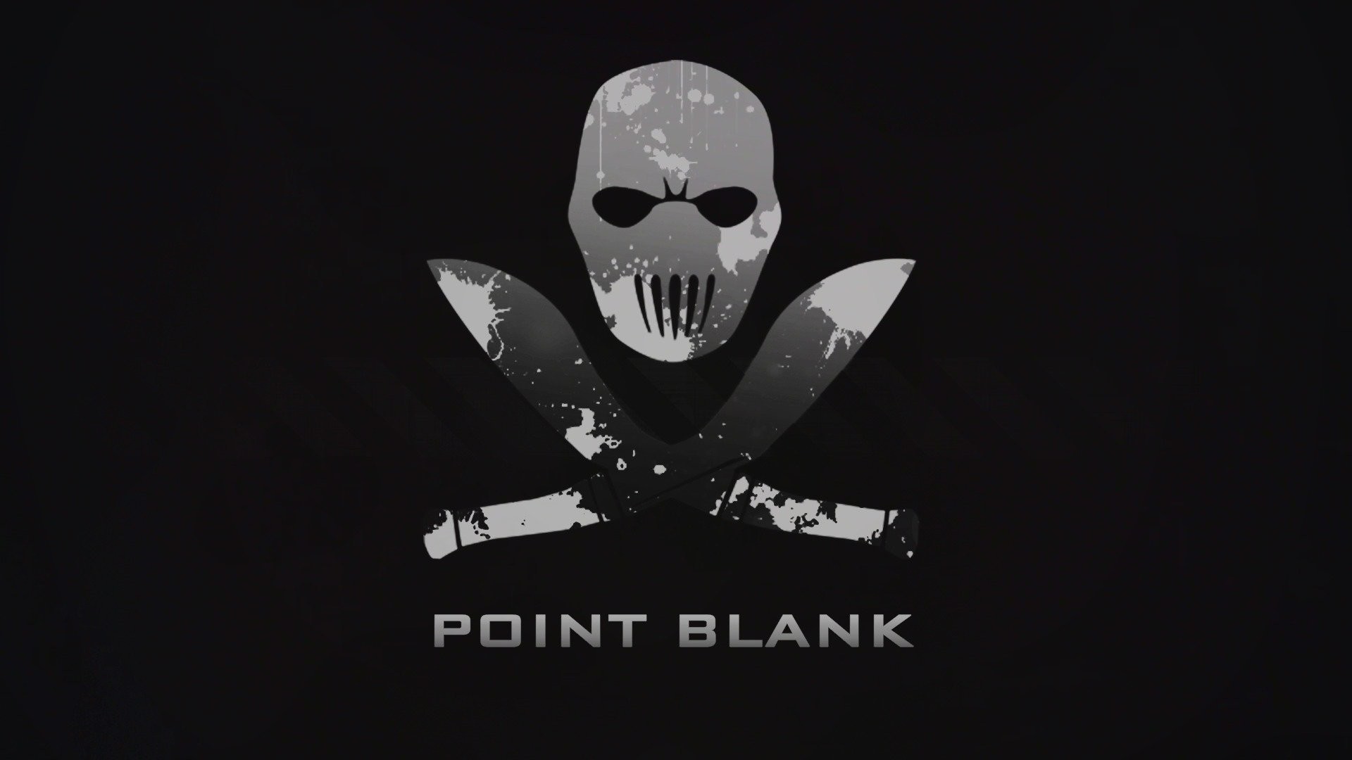 1920x1080 point blank minimalism skull game black background
