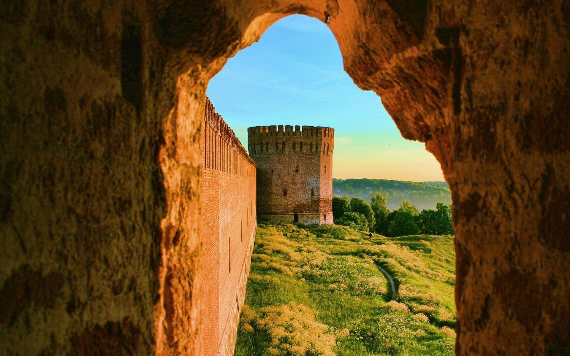 1920x1200  Castle Scenery & Wall. How to set wallpaper on your desktop?  Click the download link from above and set the wallpaper on the desktop  from your OS.