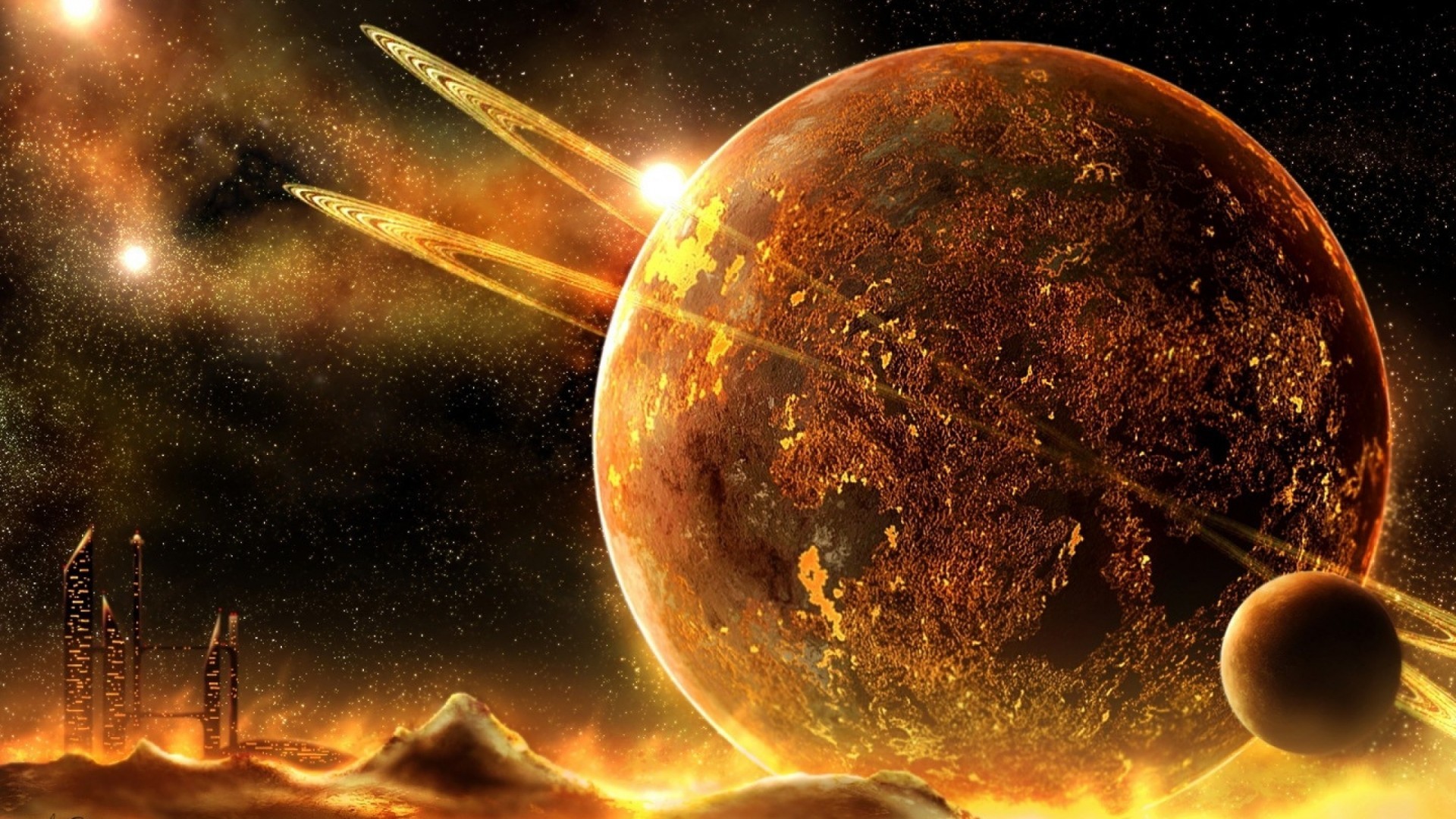 1920x1080 Download  Sci Fi Planet Fall Wallpapers and Backgrounds .