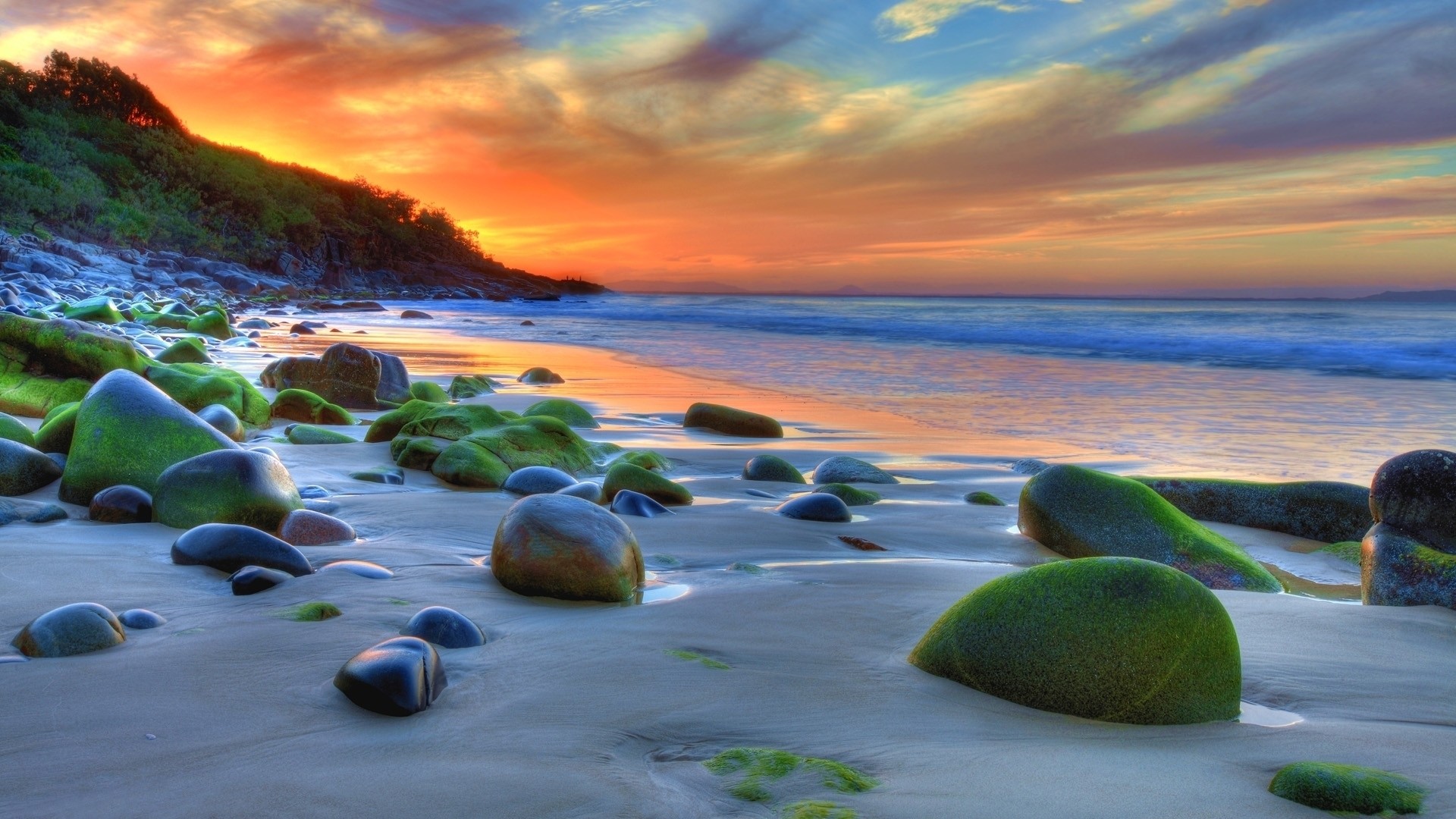 1920x1080 Download the following Wonderful HDR Beach Wallpaper 967 by clicking the  button positioned underneath the "