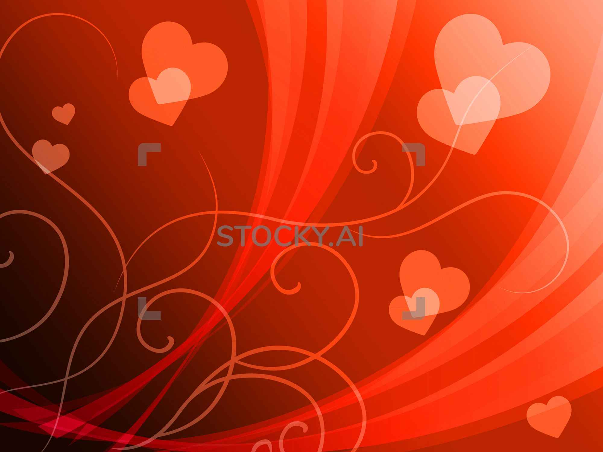 2000x1500 Image of Elegant Hearts Background Shows Delicate Romantic Wallpaper