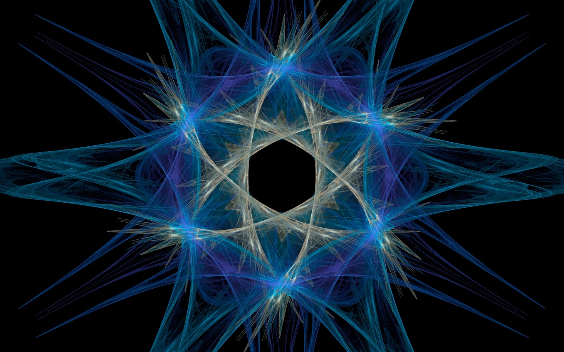 1920x1200 Bild: Blue Flame SternFractal wallpapers and stock photos. Â«