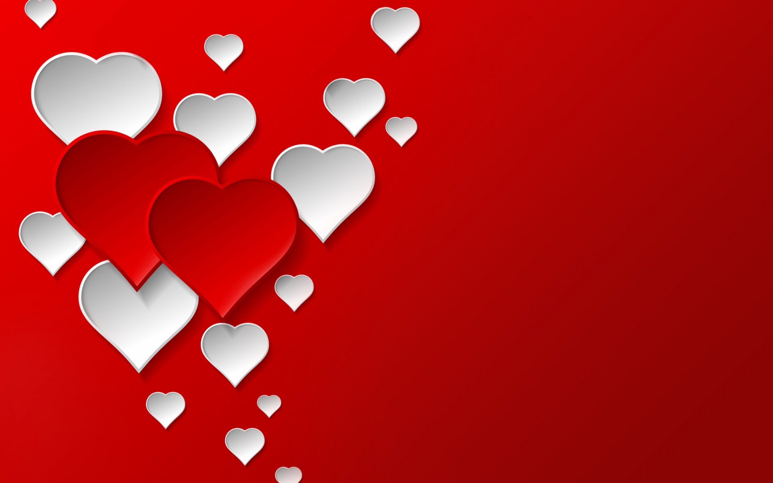 2560x1600 ... Red Hearts Valentine Wallpaper For Desktop, Laptop & Mobile ...