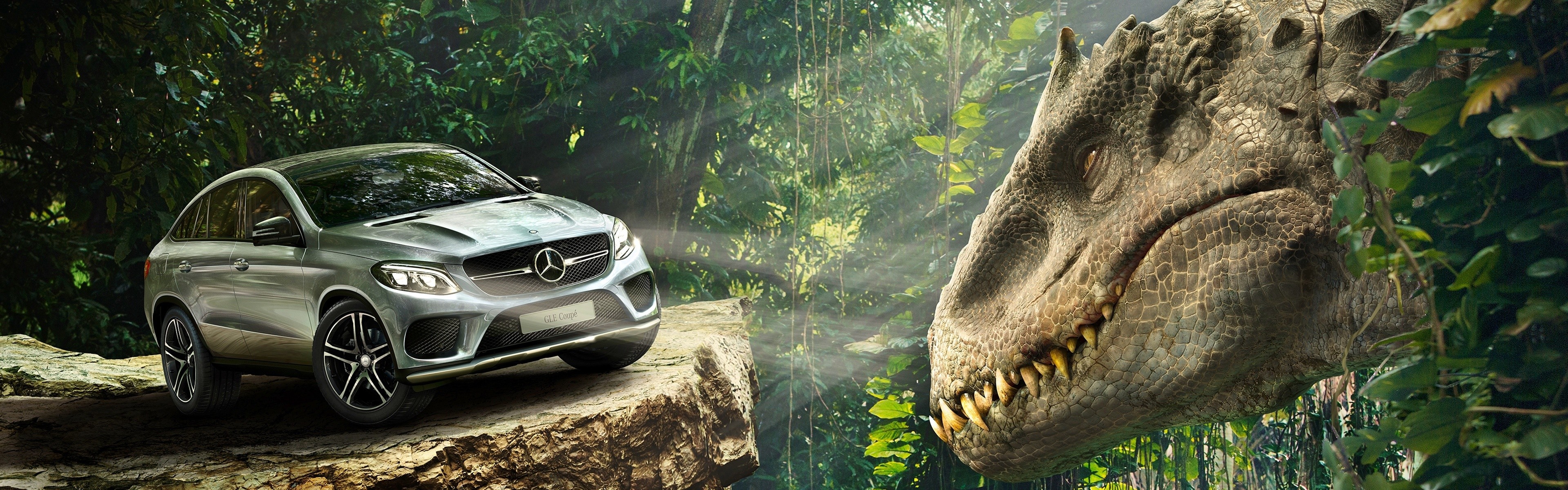 3840x1200 Mercedes Benz GLE Coupe Jurassic World Wallpapers