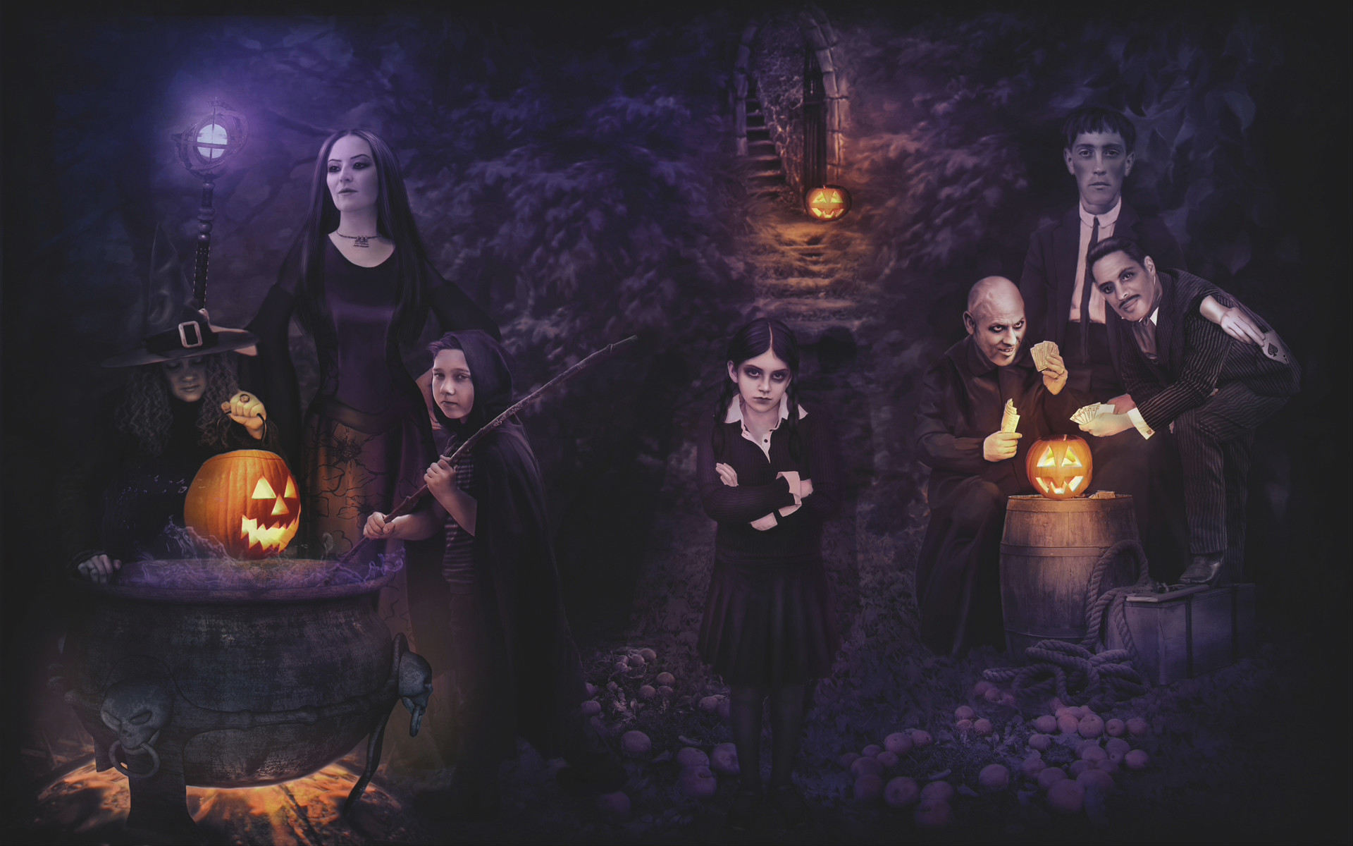 1920x1200 Addams_family_Halloween_Background