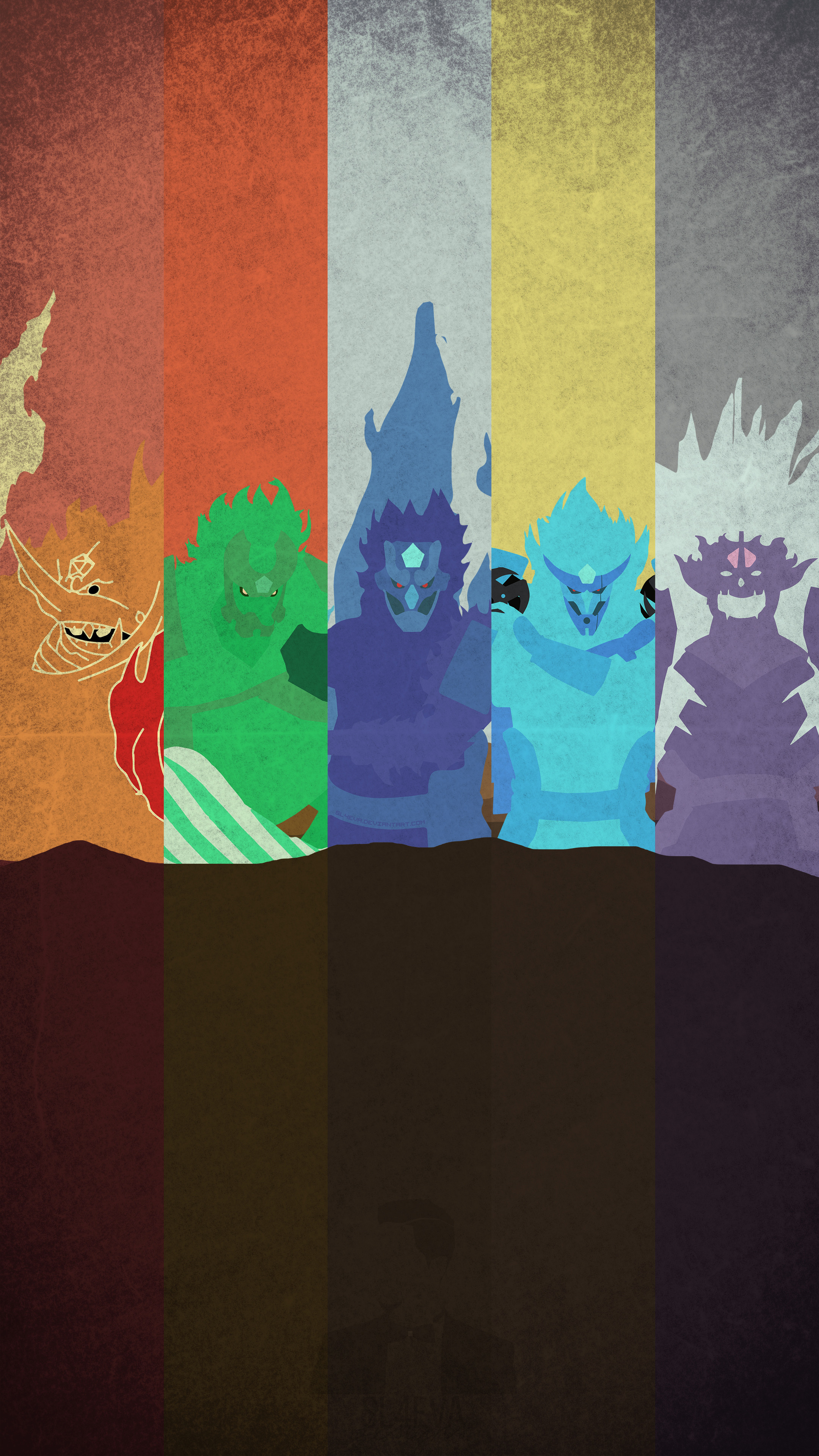 2160x3840 This is more an experiment than a real wallpaper. I wanted to combine the 5  Susanoo into one unique wallpaper and this is the result. Feedback?