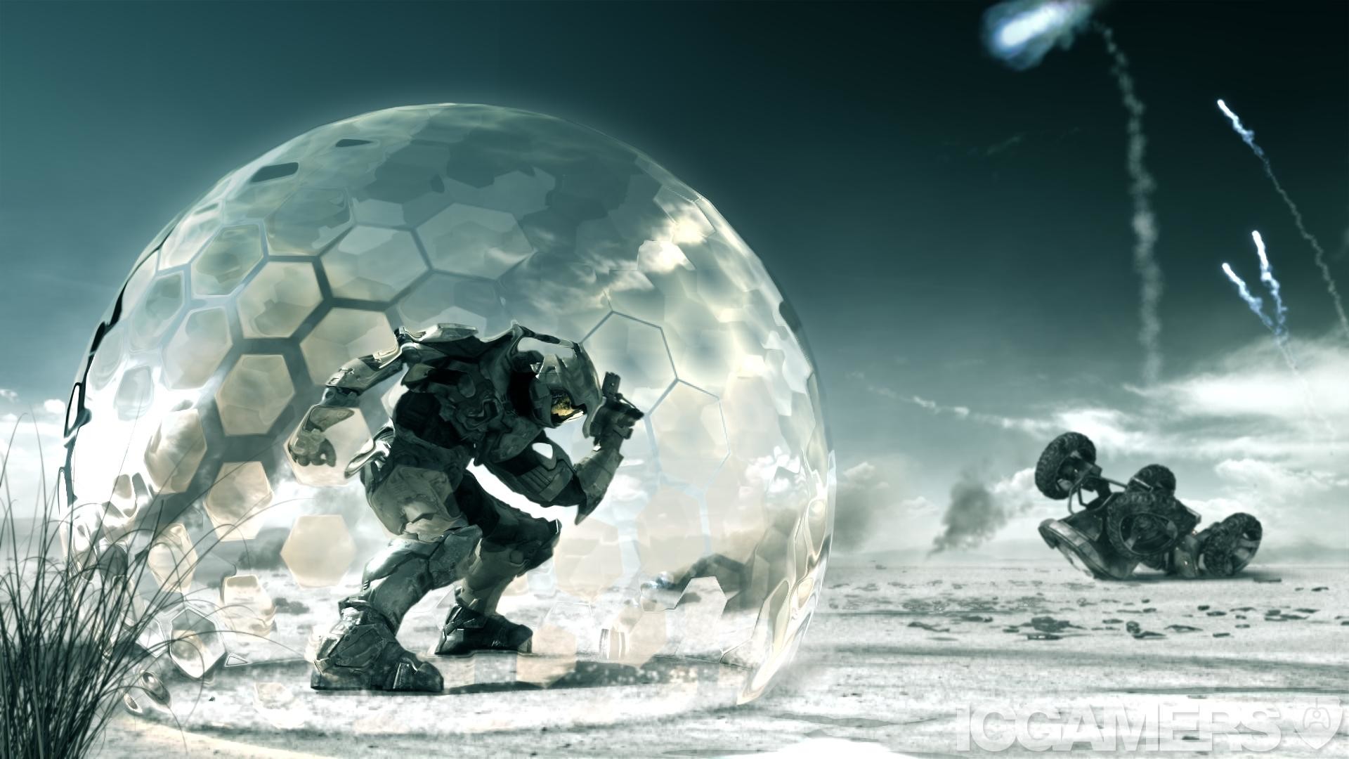 1920x1080 Master Chief in a bubble shield - Halo 3 Tv spot