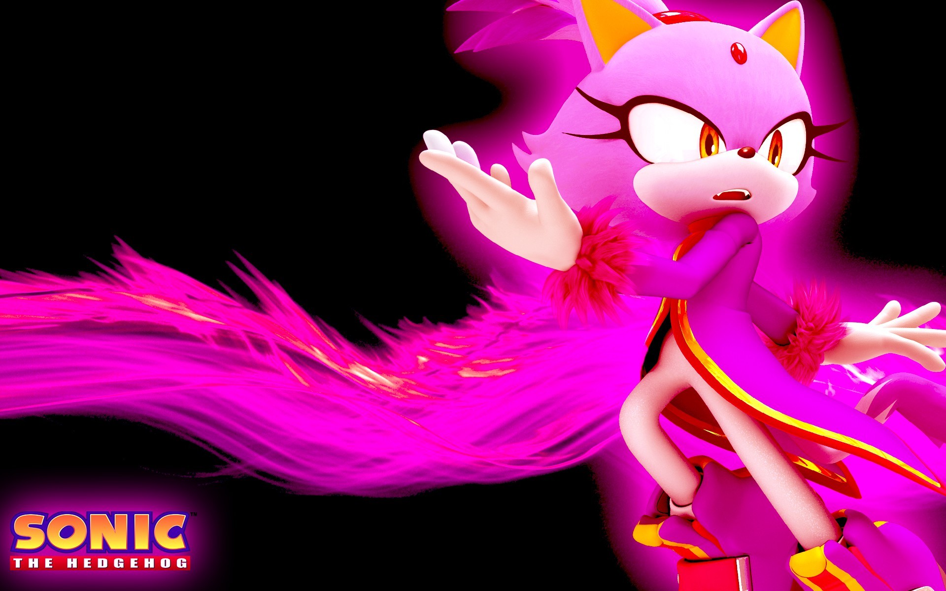 1920x1200 Sonic the Hedgehog video games the cat Game characters Sonic Team Blaze the  Cat wallpaper ...