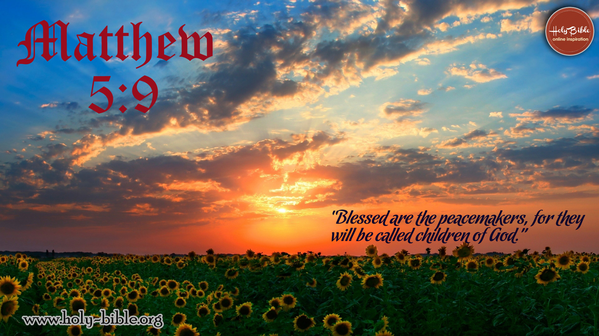1920x1080 Bible Verse of the day – Matthew 5:9
