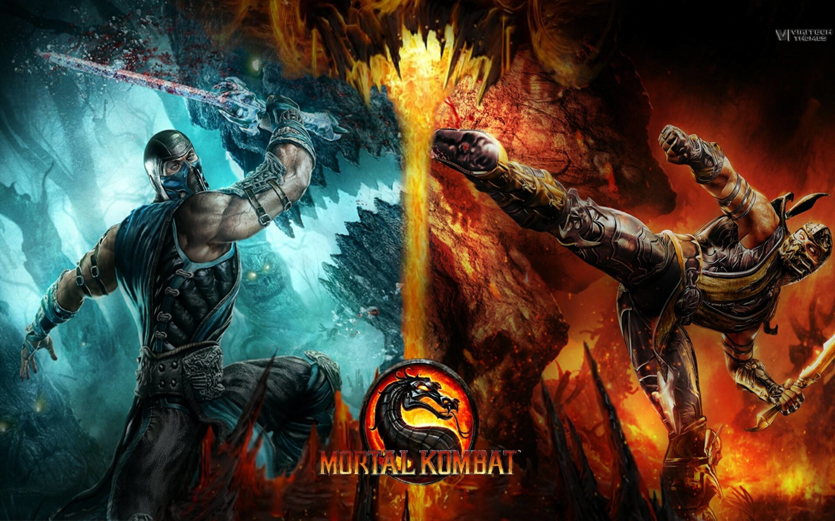 2880x1800 New Mortal Kombat X Cover Game 2015 Wallpaper HD for Desktop .