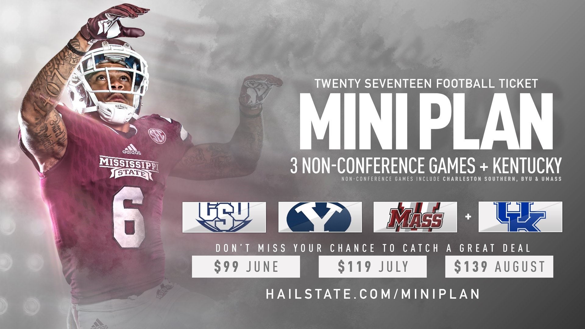 1920x1080 Football Ticket Mini-Plans on Sale Now, Special $99 in June