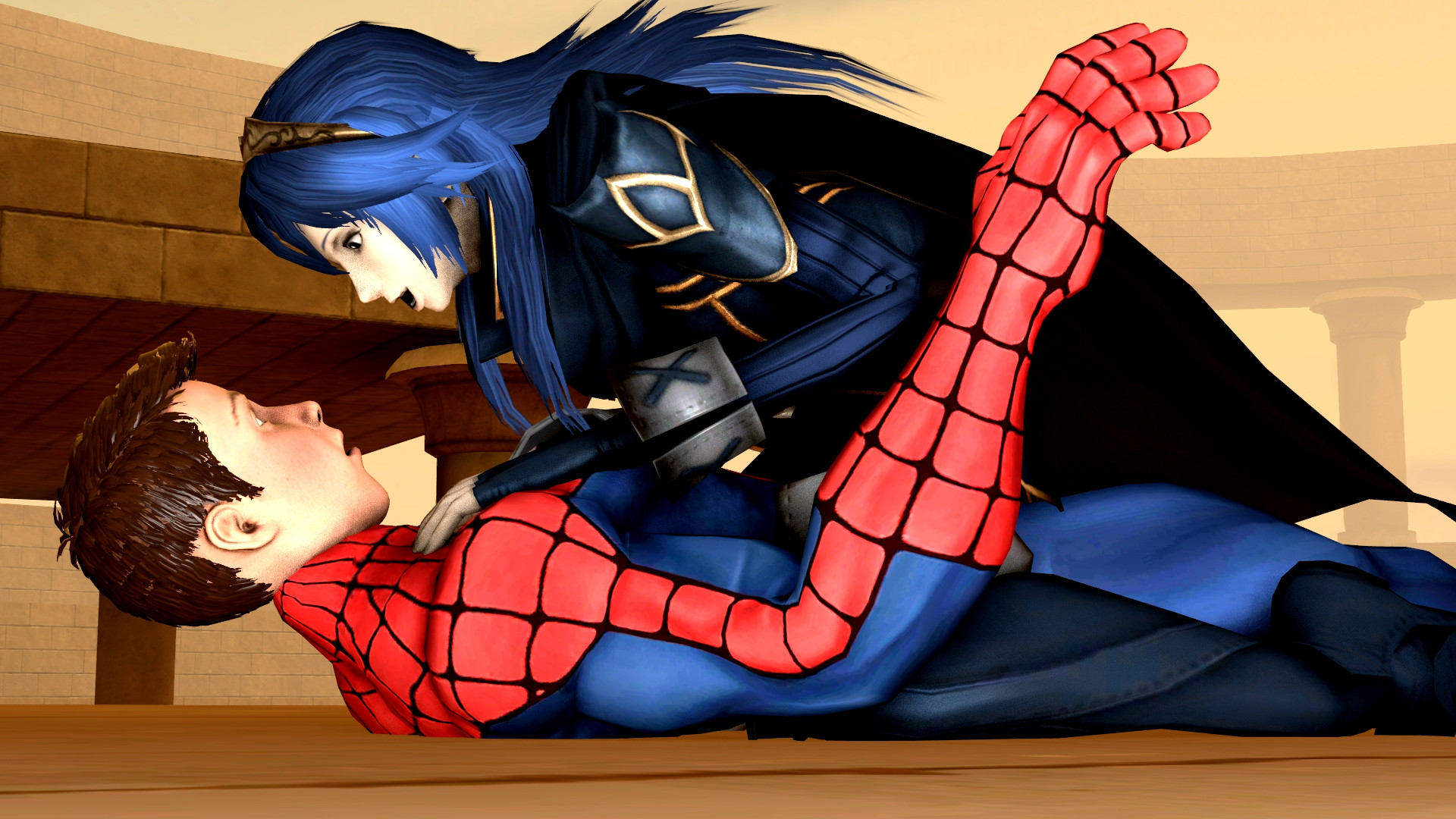 1920x1080 ... Lucina and Spider-Man: where are your going cutie? by kongzillarex619