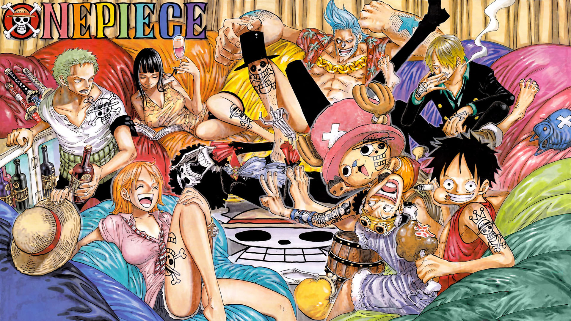 1920x1080 ... Attachment file for One Piece Wallpaper - The Straw Hat Pirates Crew in  Relax ...