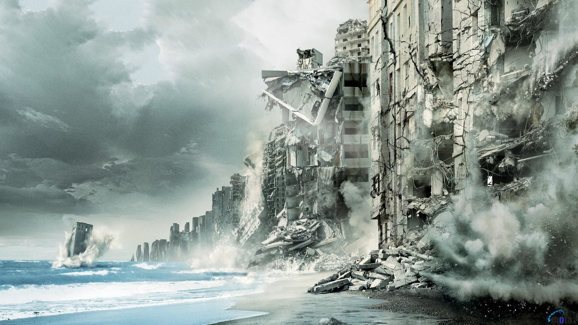 1920x1080 Download Wallpaper Collapsing city (Inception film) (1920 x 1080 HDTV  1080p).
