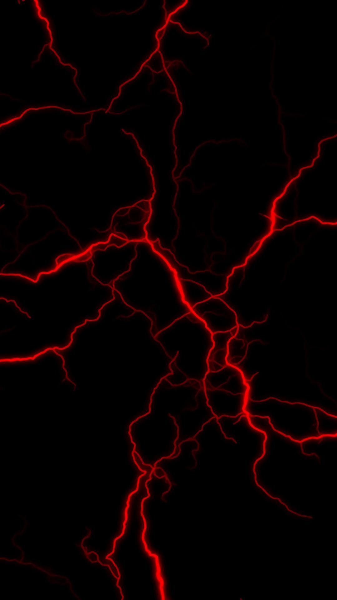 1080x1920 Red lightning bolt wallpaper, background