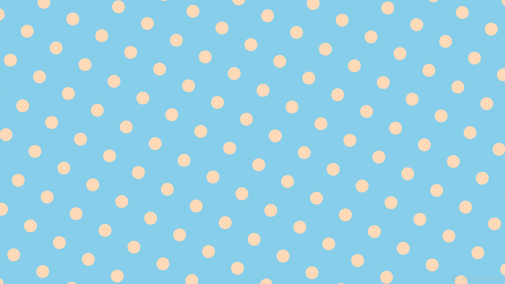 1920x1080 wallpaper spots polka dots blue yellow sky blue peach puff #87ceeb #ffdab9  330Â°