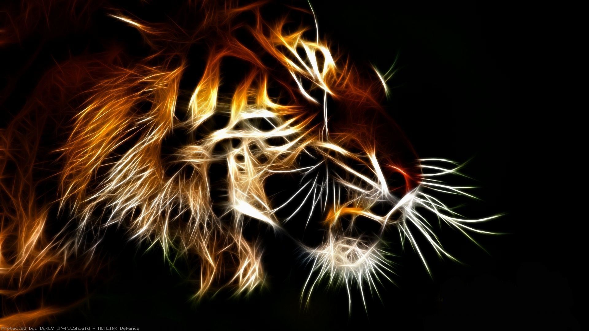 1920x1080 Cool-Neon-Backgrounds-White-Tiger-Translucent-tiger-wallpaper-