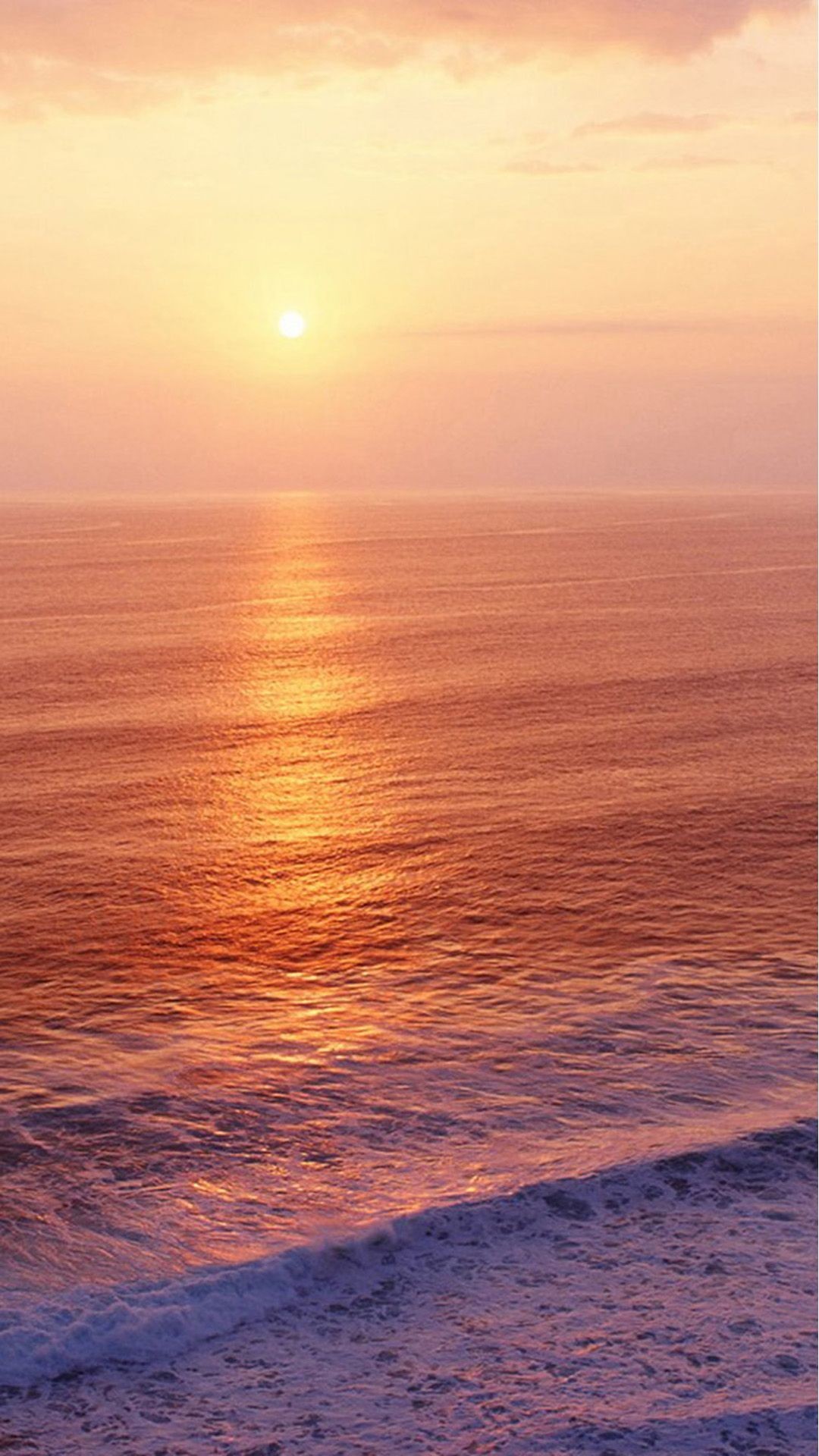 1080x1920 Setting Sun Ocean Beach iPhone 6 Wallpaper Inspirational orange and Pink  Beach because Of Sunset D Wallpapers
