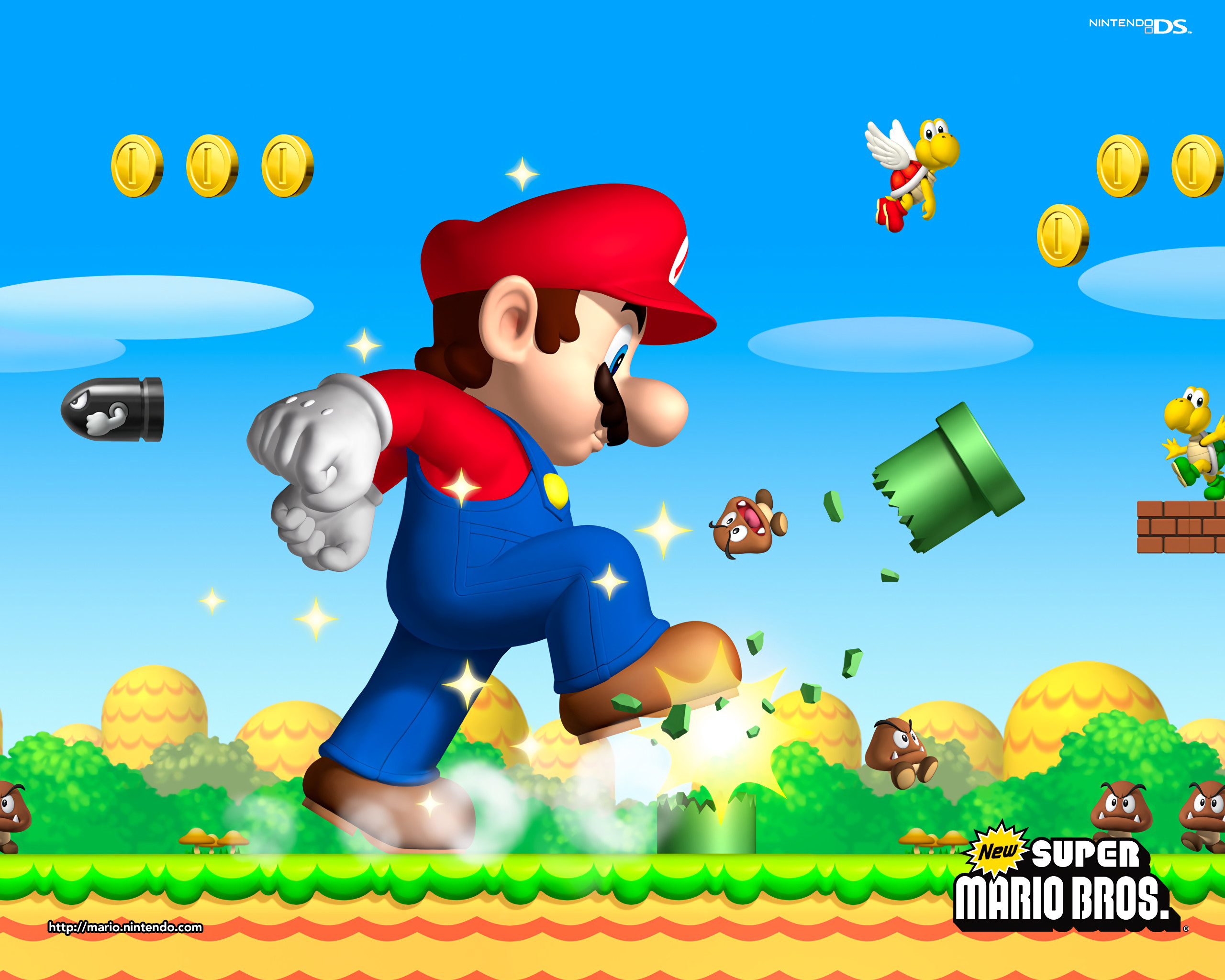 2560x2048 Video Game - Super Mario Bros. Mario Goomba Bill Ball Koopa Troopa Wallpaper