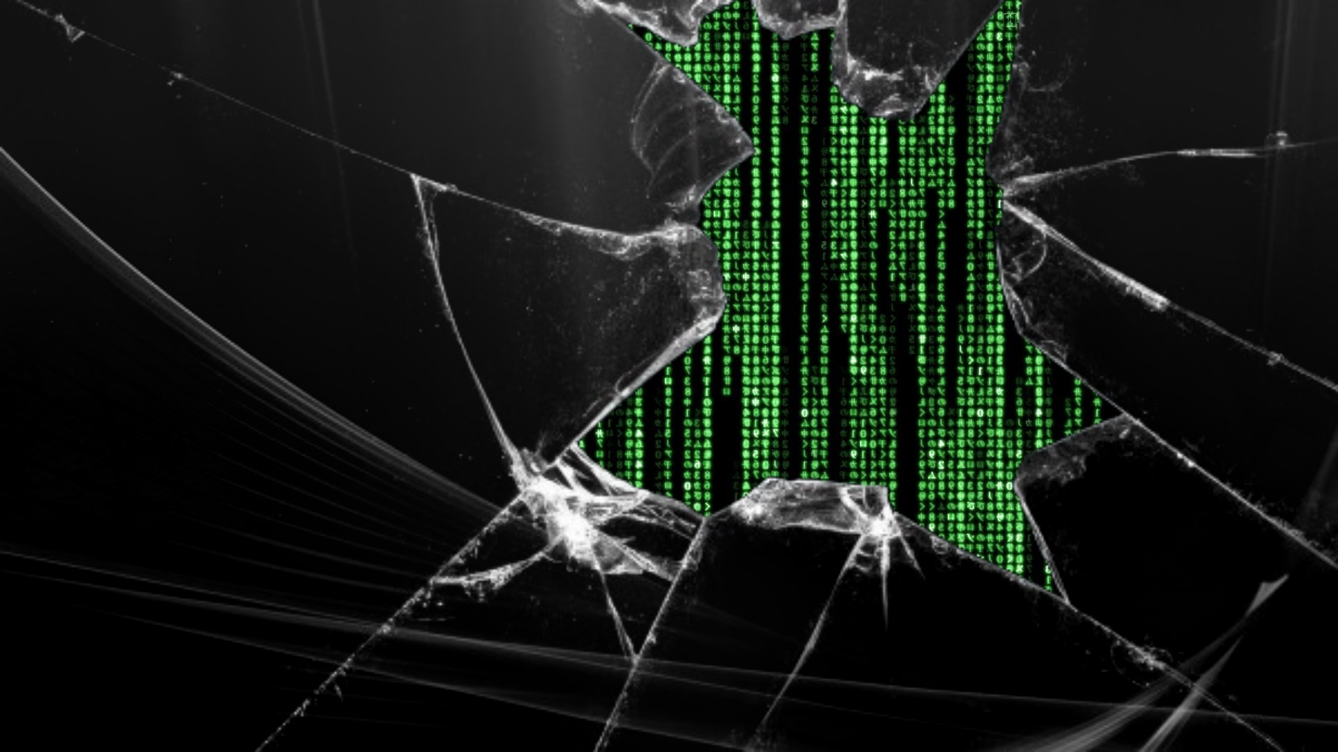 1920x1080 ... shattered background(The Matrix) by madminer965