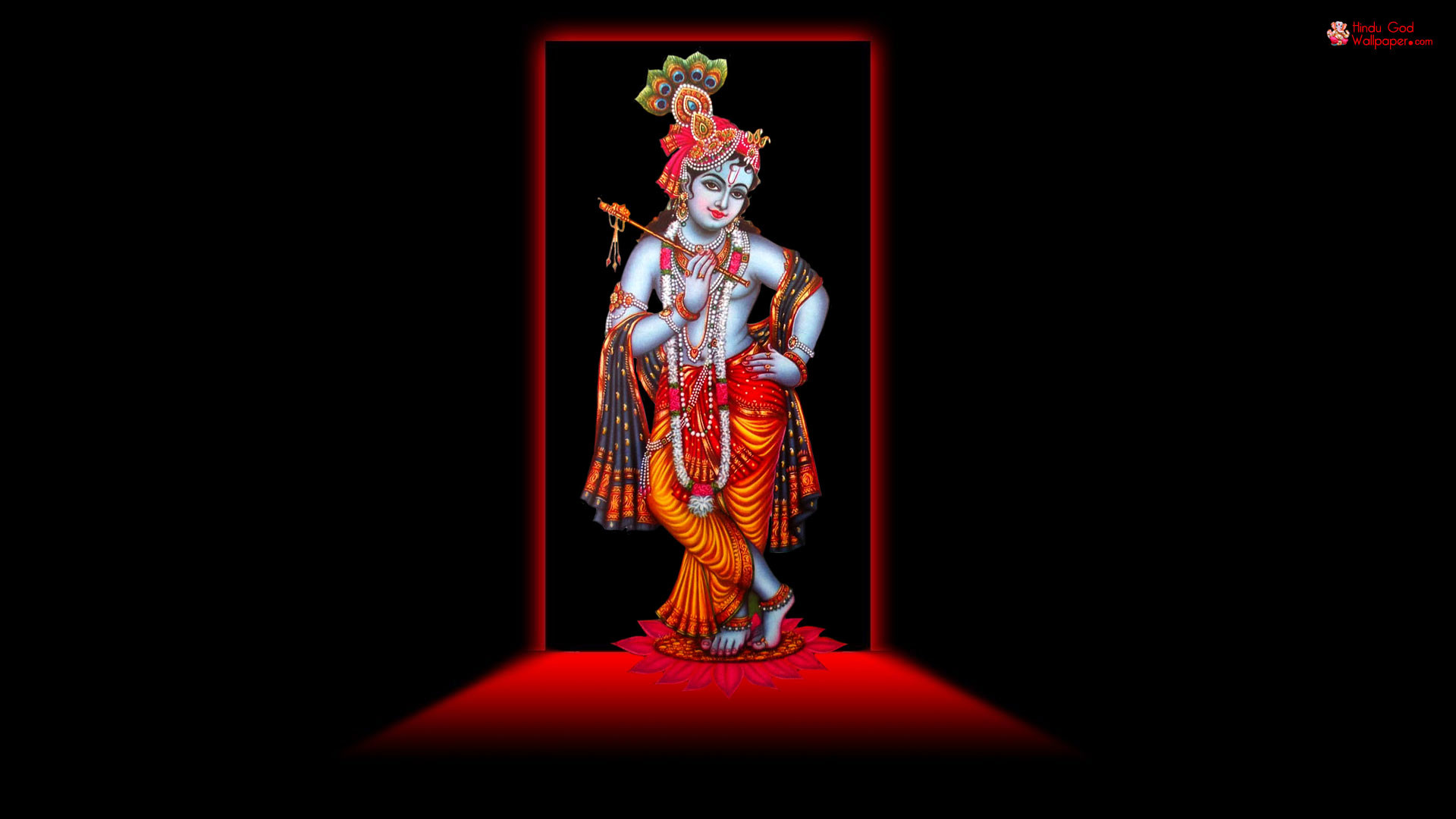 1920x1080 HD Background Radha Krishna Indian God Couple Wife Flute Wallpaper 