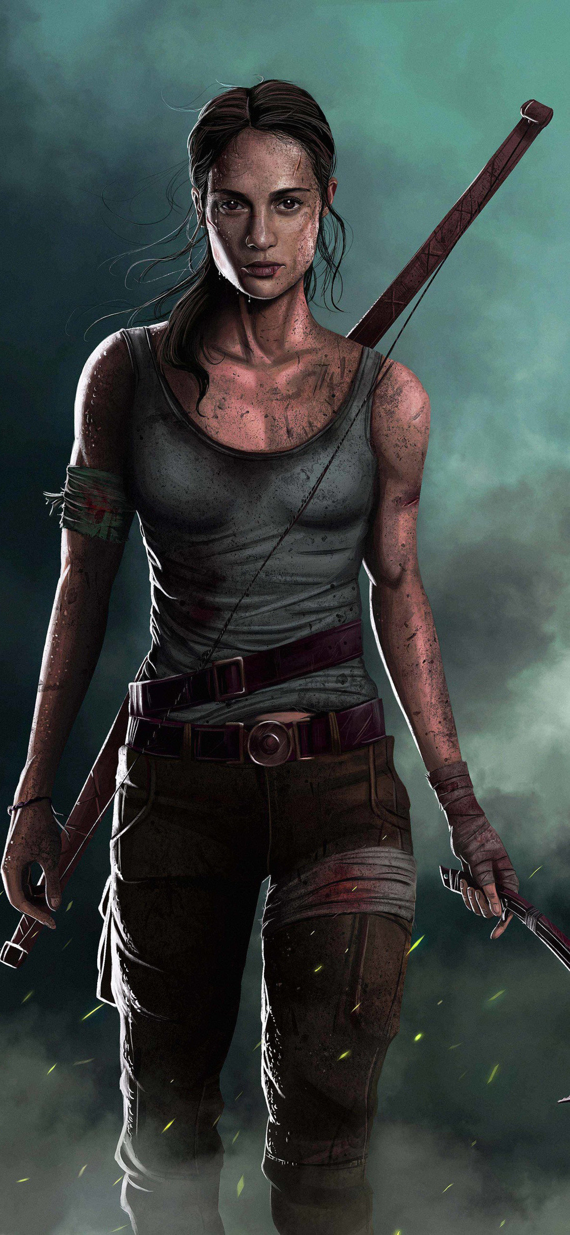 1125x2436 Tomb Raider Alicia Vikander Artwork (Iphone XS,Iphone 10,Iphone X)