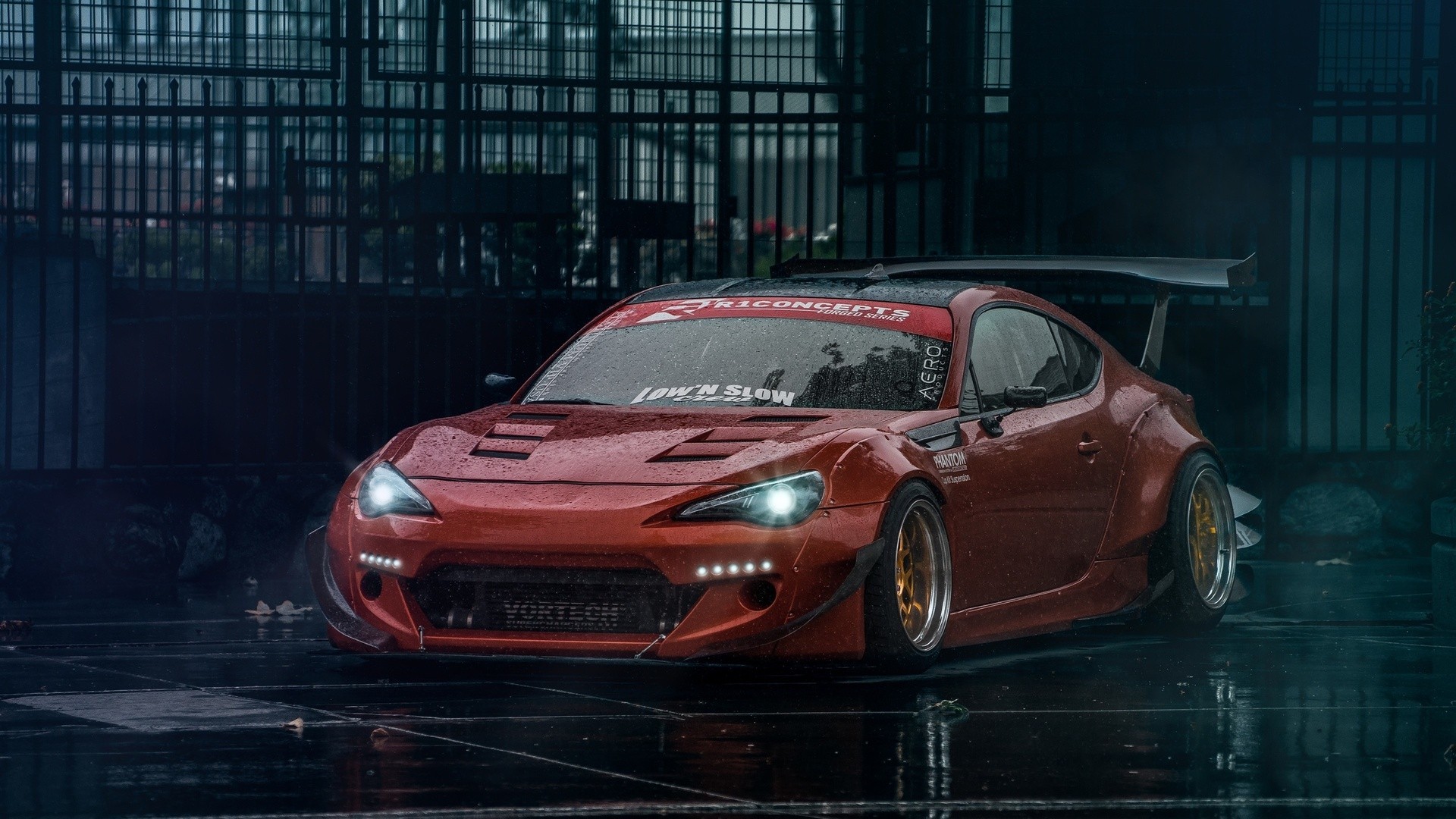 1920x1080 car, Toyota, Tuning, Scion FR S, Subaru BRZ, Stance, Red Cars Wallpapers HD  / Desktop and Mobile Backgrounds