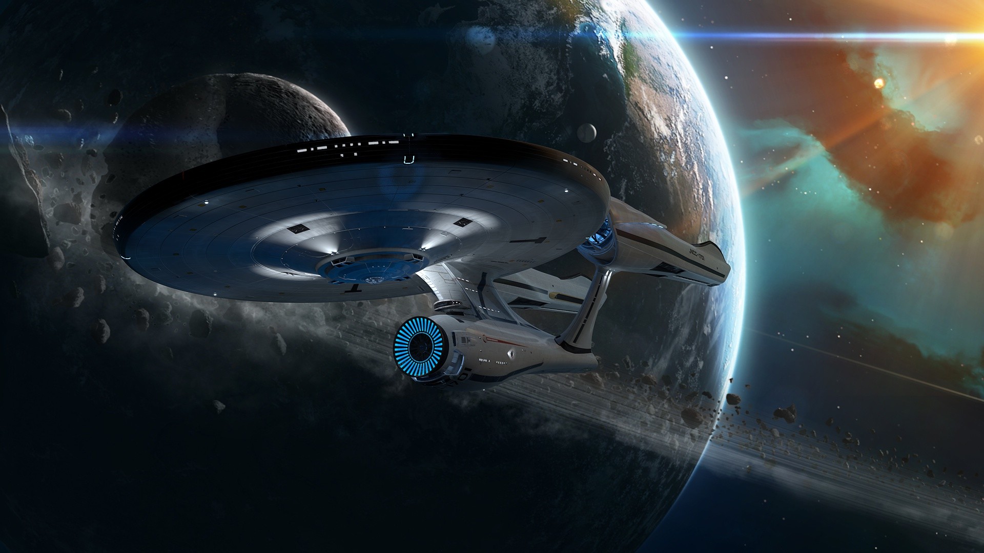 1920x1080 Enterprise NCC 1701 leaving Orbit by The Didact 