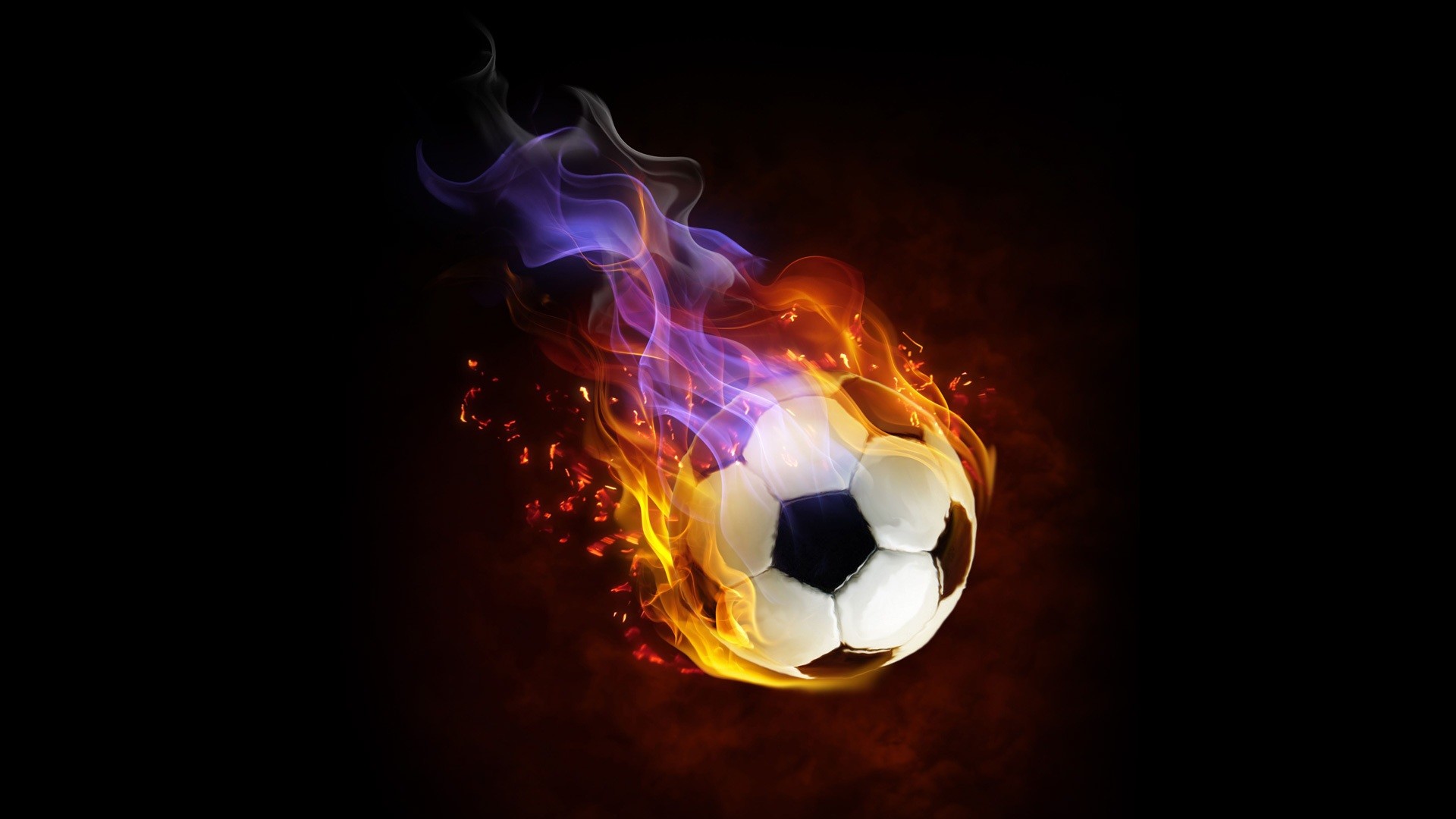 1920x1080 Cool Flaming Soccer Ball Wallpaper Soccer/football