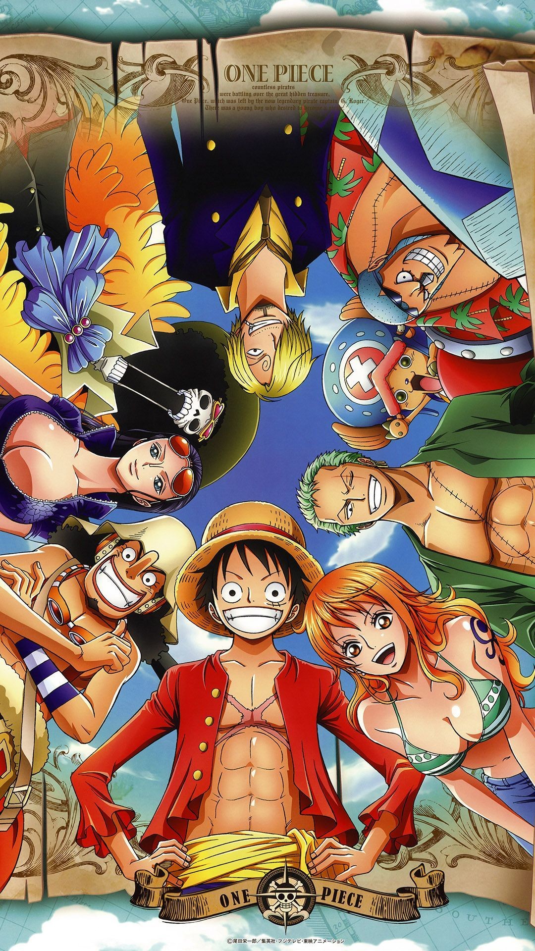 1080x1920 Anime "One Piece" (gang of straw) - wallpaper Mais