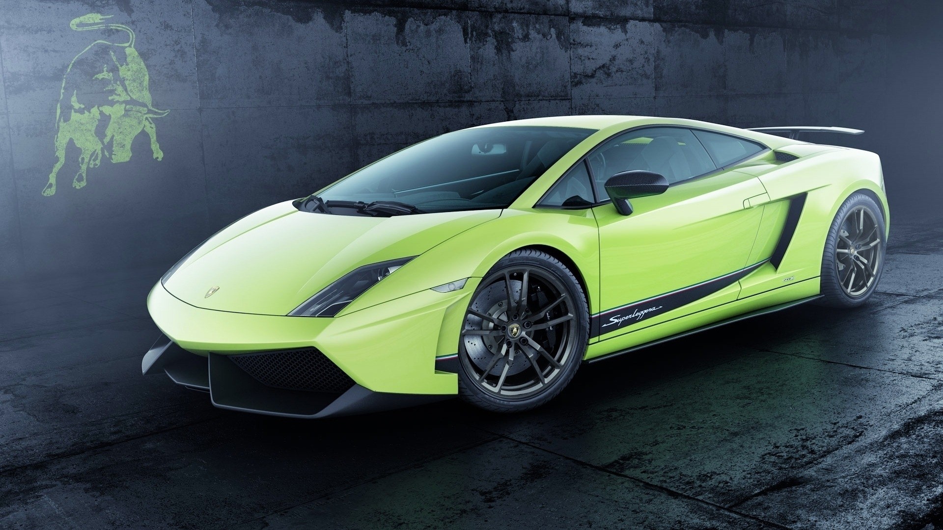 1920x1080 Lamborghini Gallardo Wallpaper Green