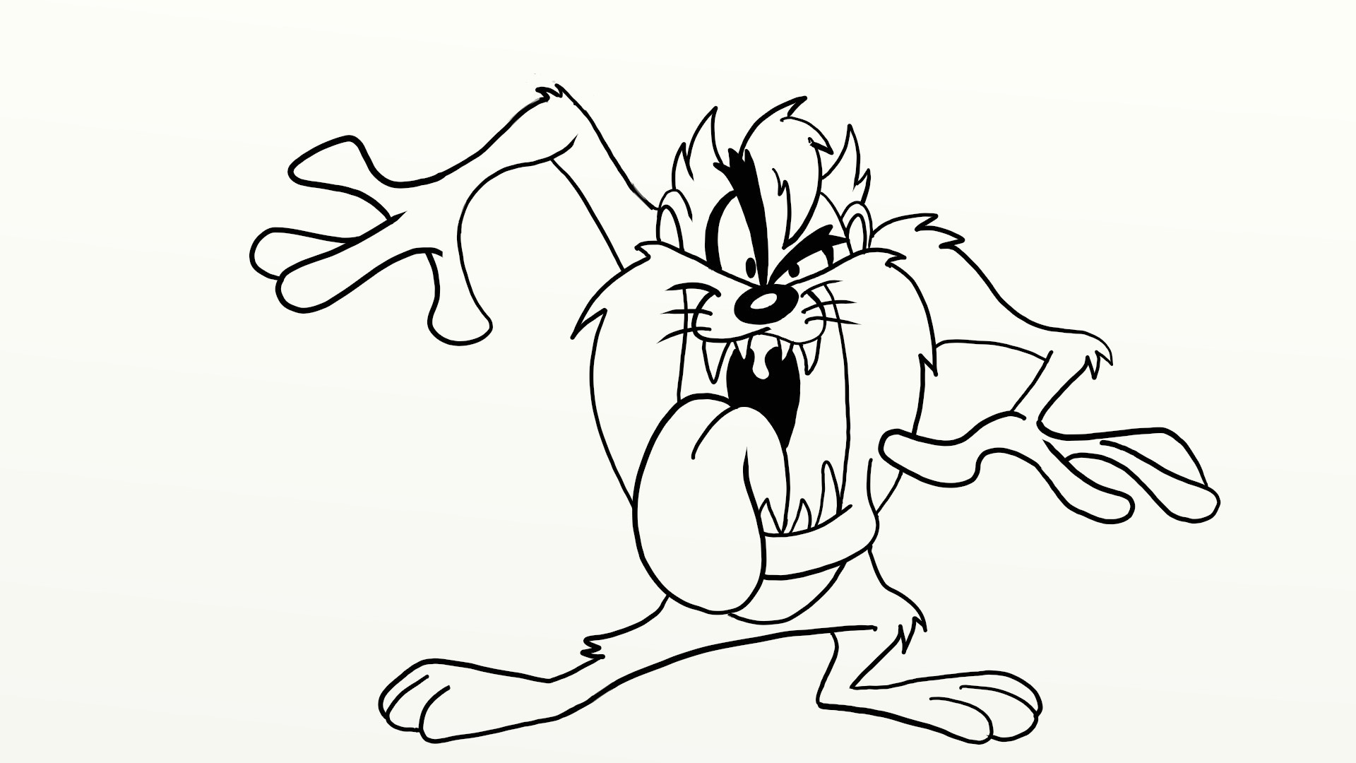 1920x1080 DÃ­a 10: Dibujando al Demonio de Tasmania // Day 10: Drawing Tasmanian Devil