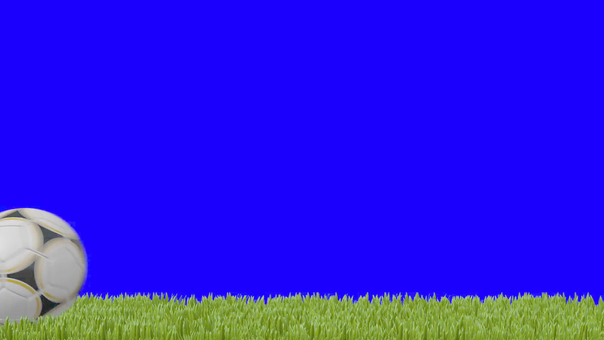 1920x1080 Subscription Library Two Soccer Balls Rolling on the Grass and Crossing the  Screen on a Blue Screen Background