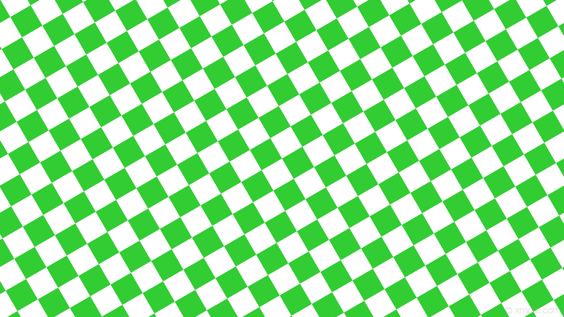 1920x1080 wallpaper white green squares checkered lime green #32cd32 #ffffff diagonal  30Â° 80px