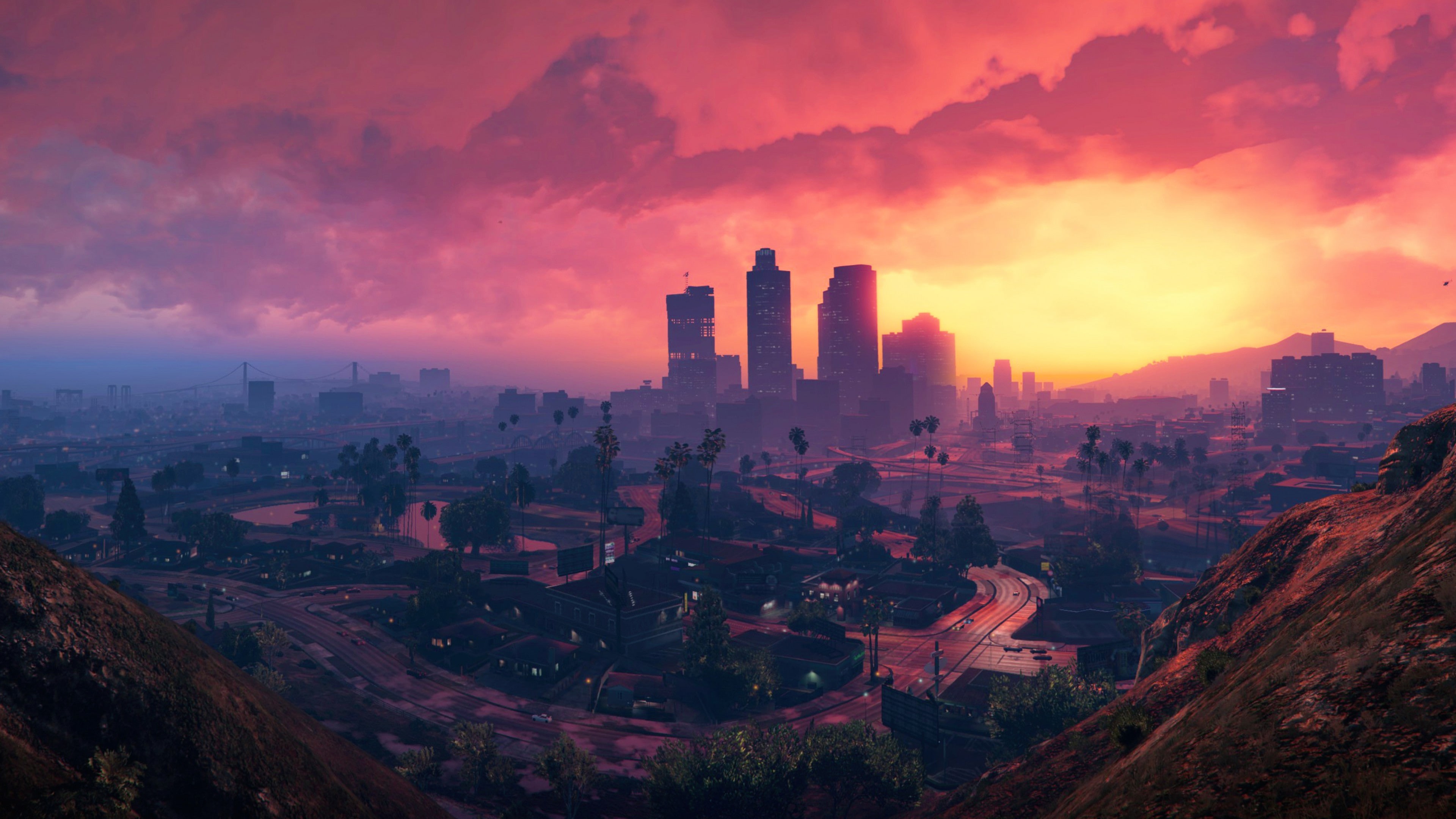 3840x2160 Grand theft auto v los santos sunset game - Image #1549 - Licence: Free