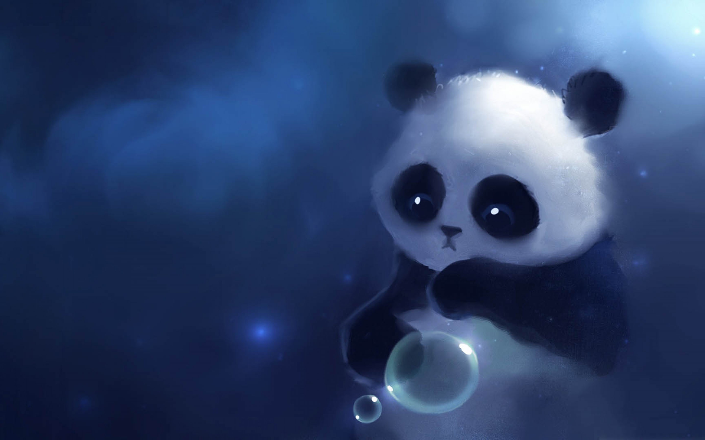 2880x1800 Sad Cute Panda Cartoon Wallpaper