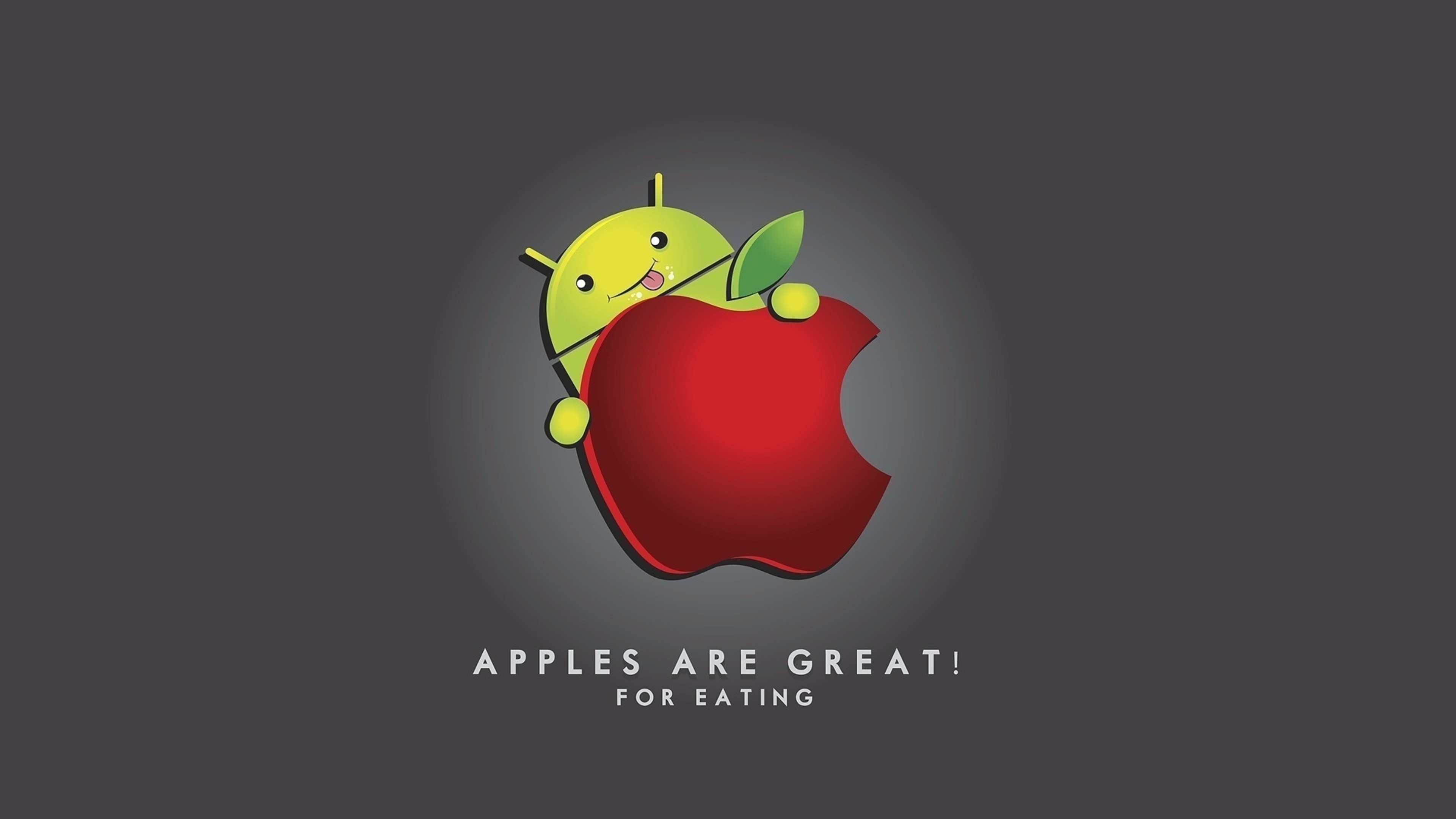 3840x2160 Apple vs Android Logo 4K Wallpapers