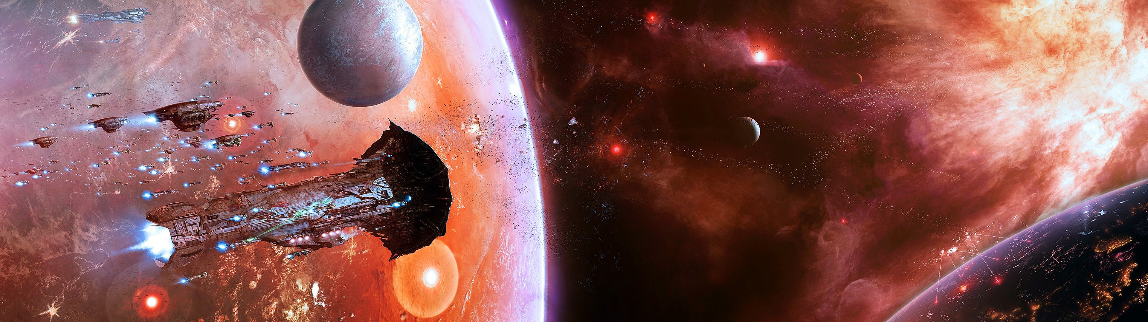 3840x1080 space, EVE Online, Multiple Display, Spaceship, Amarr Wallpapers HD /  Desktop and Mobile Backgrounds