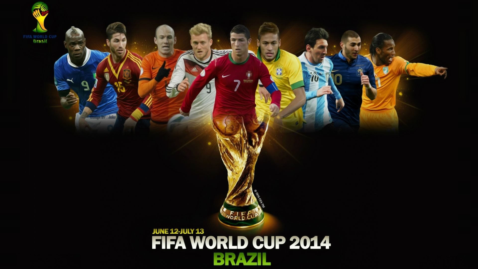 1920x1080 FIFA World Cup Trophy, Team, Players Wallpaper.