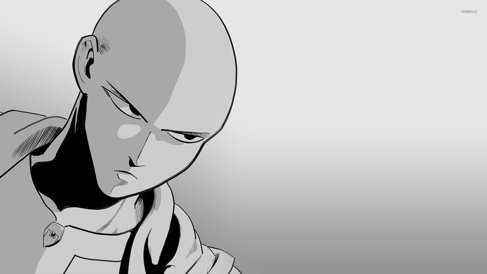 1920x1080 Saitama with an angry look in One-Punch Man wallpaper