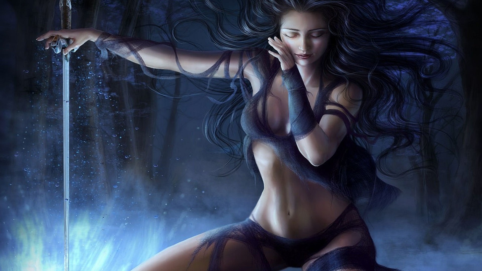 1920x1080 Illustrations Fantasy Art Artwork Warriors Female Warriors ... 46 entries  in Woman Warrior Wallpapers group