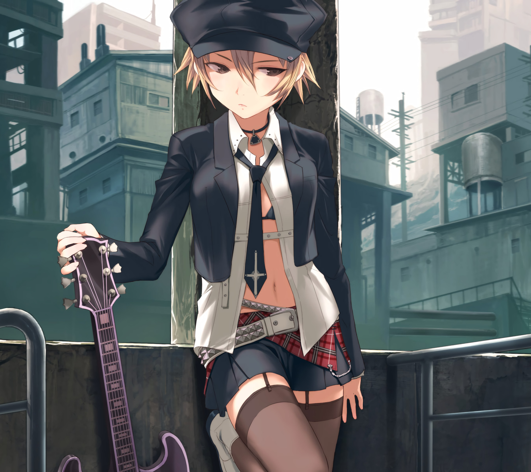 2160x1920 Anime Music Girl Guitar. Wallpaper 627595