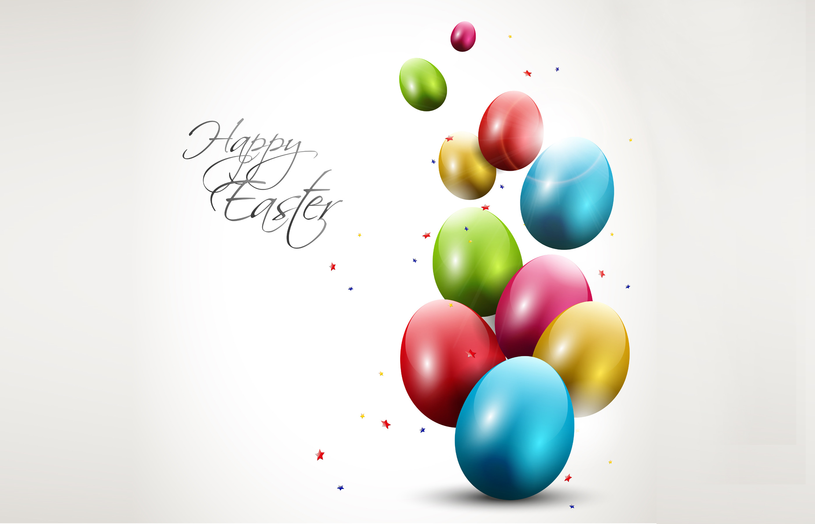 2800x1800 Modern Easter background with colorful eggs